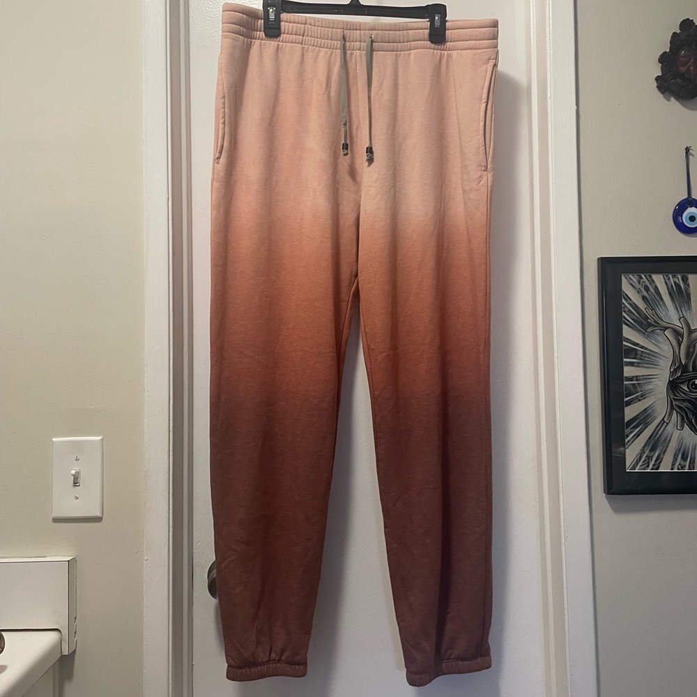 Mitchell Evan Coral Pink Ombré Sweatpants NWOT